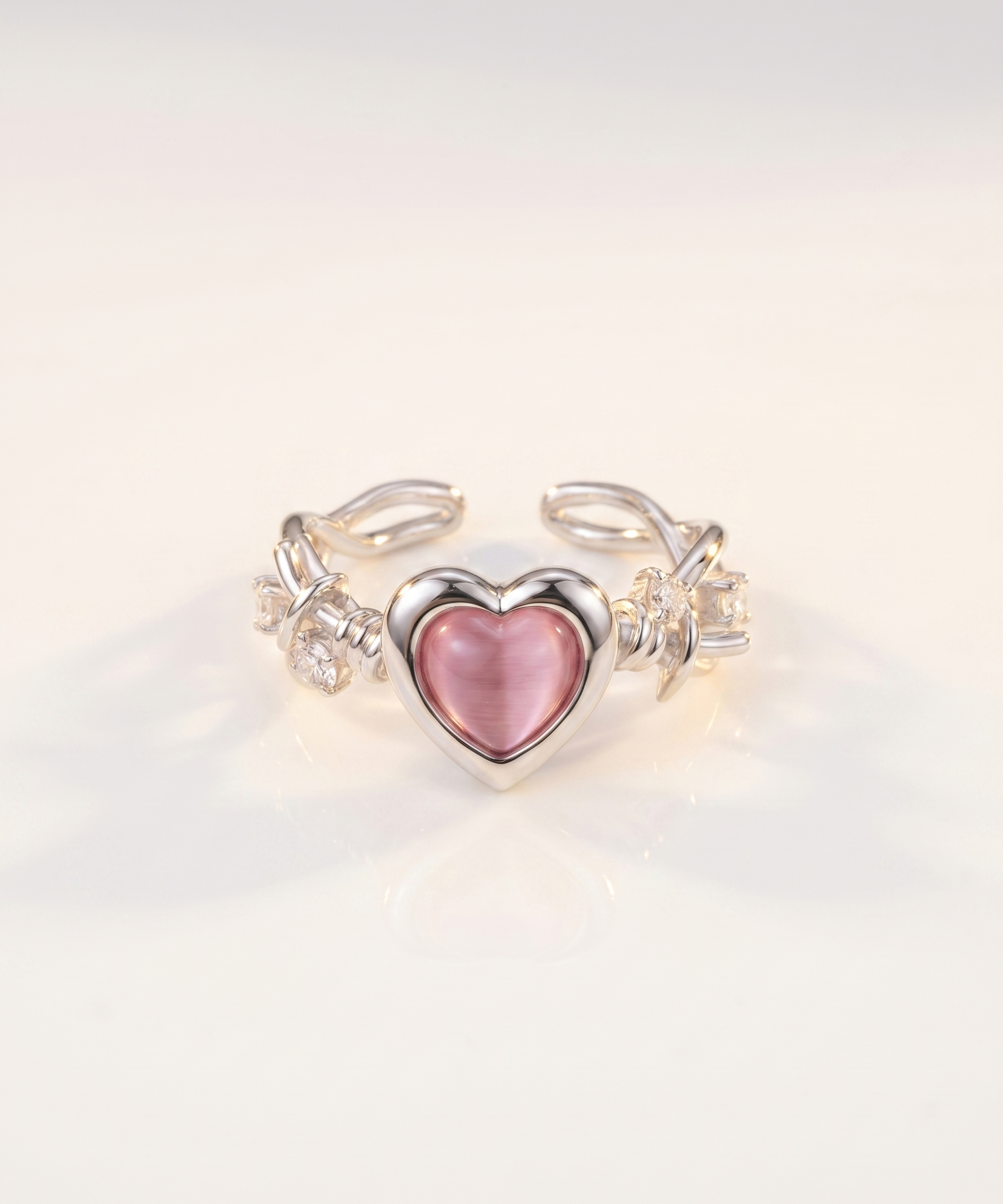 Wired Dusk Heart Ring