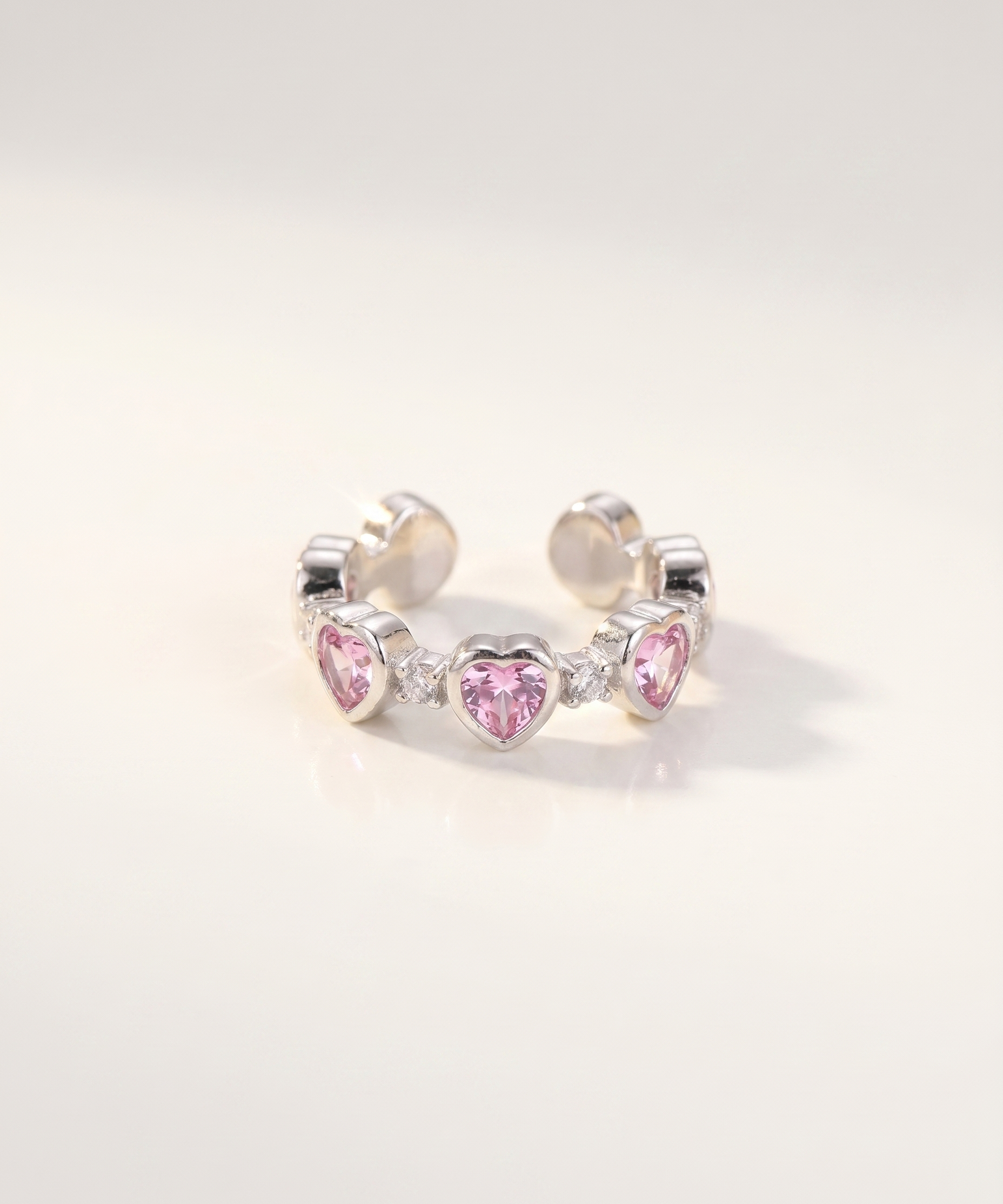 Pink Heart Path Ring