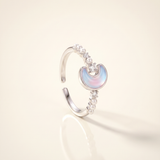 Moonlit Crescent Ring