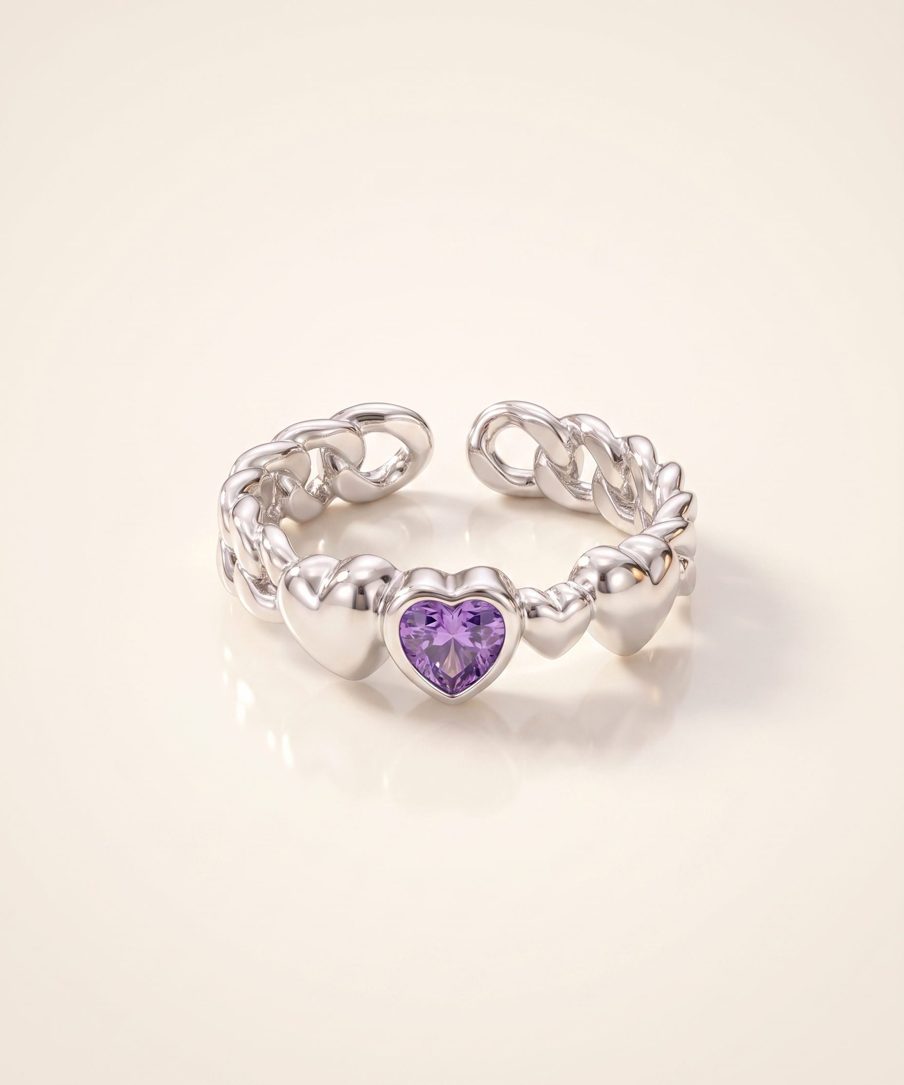 Amethyst Chain Ring