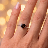 Smoky Heart Ring