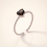 Smoky Heart Ring