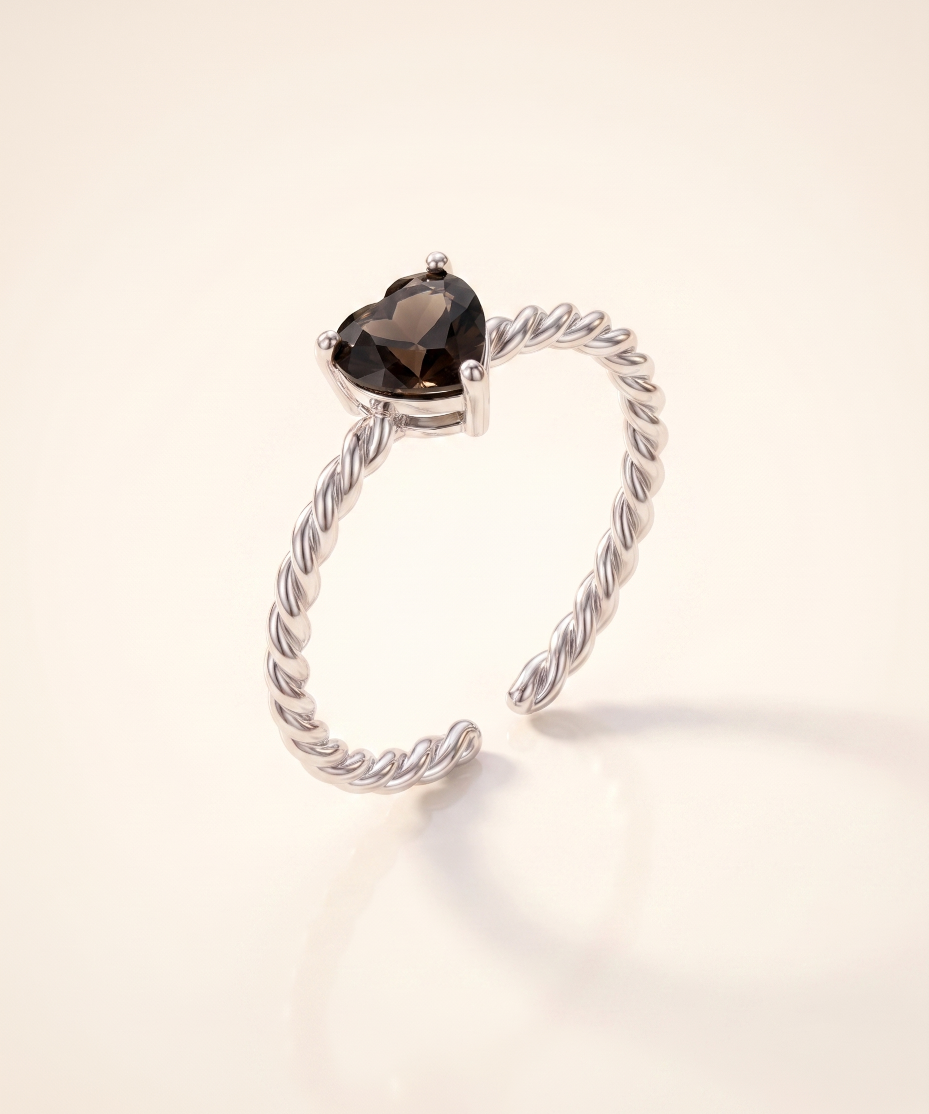Smoky Heart Ring
