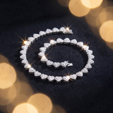 Tennis Heart Necklace & Bracelet
